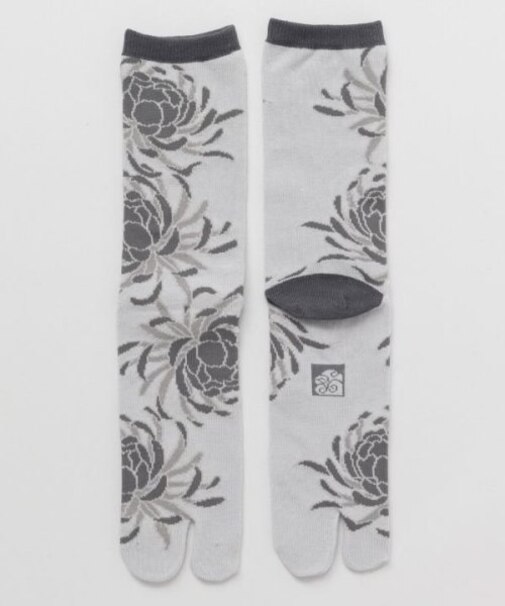【カヤ】灰ノ花装い足袋（25-28ｃｍ）