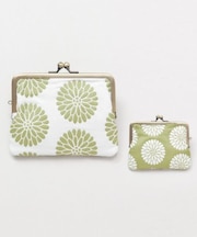 【カヤ】花ふくれ織り 平親子がま口