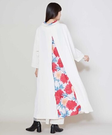 【カヤ】花便り八掛ワンピース