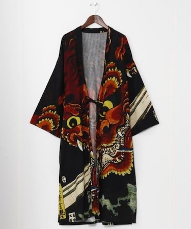 【カヤ】【UVカット加工】着る、NIPPON ART 倭の絵メンズ羽織