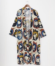 【カヤ】【UVカット加工】着る、NIPPON ART 倭の絵メンズ羽織