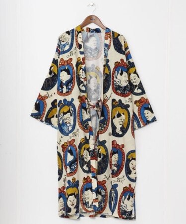 【カヤ】【UVカット加工】着る、NIPPON ART 倭の絵メンズ羽織