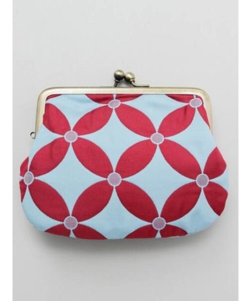 【カヤ】小紋ふくれ平親子がま