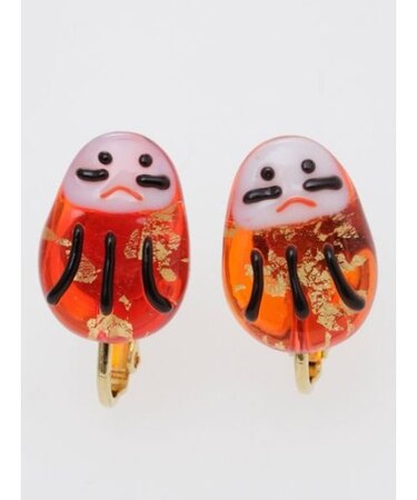 【カヤ】ガラス守りイヤリング