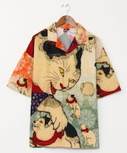 【カヤ】着る、NIPPON ART 倭の絵シャツＬサイズ