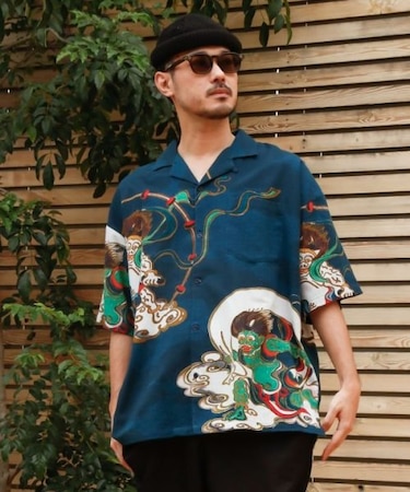 【カヤ】着る、NIPPON ART 倭の絵シャツＬサイズ