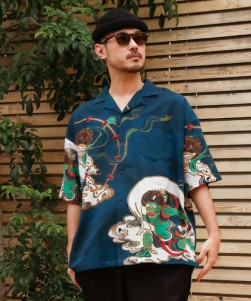 【カヤ】着る、NIPPON ART 倭の絵シャツＬサイズ