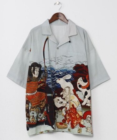 【カヤ】着る、NIPPON ART 倭の絵シャツＬサイズ