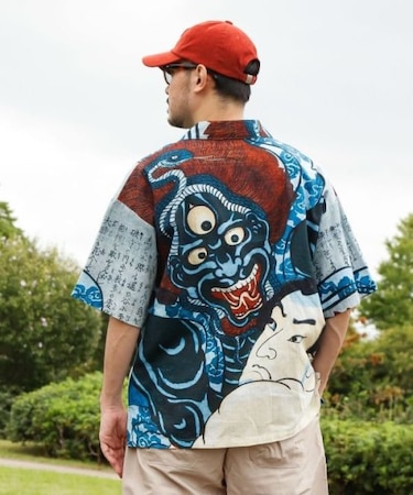 【カヤ】着る、NIPPON ART 倭の絵シャツＬサイズ