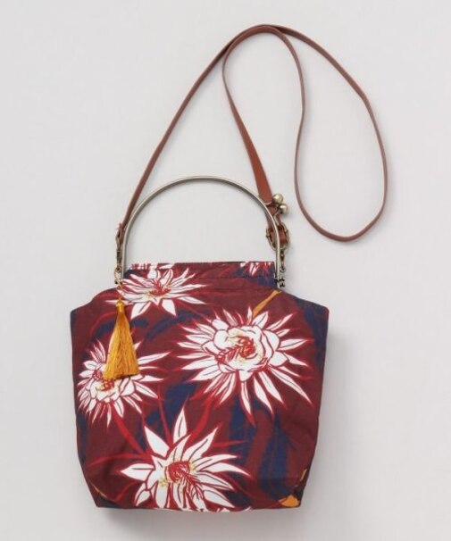 【カヤ】夜花がま口ショルダーバッグ