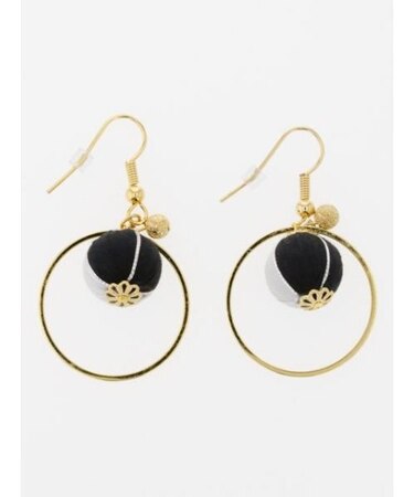 【カヤ】重ね手鞠ピアス