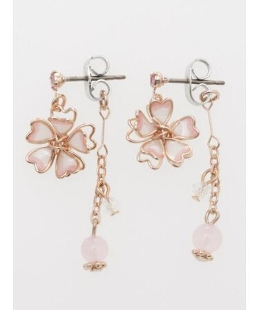 【カヤ】咲き桜ピアス