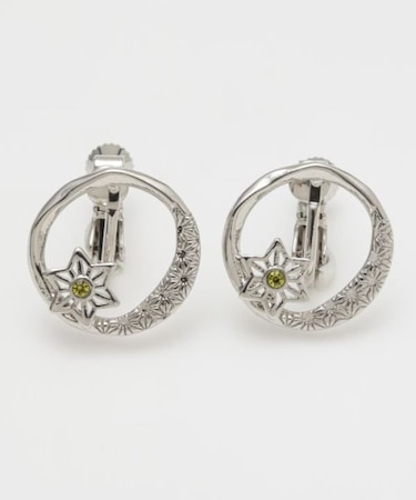 【カヤ】白金縁イヤリング