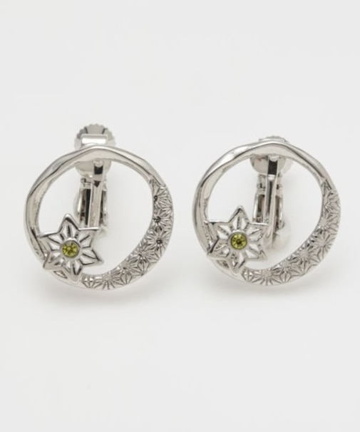 【カヤ】白金縁イヤリング