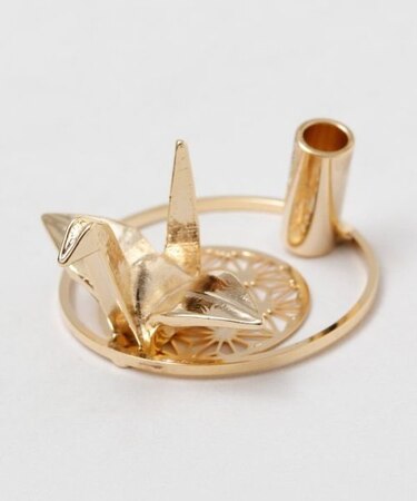 【カヤ】折り鶴お香立て