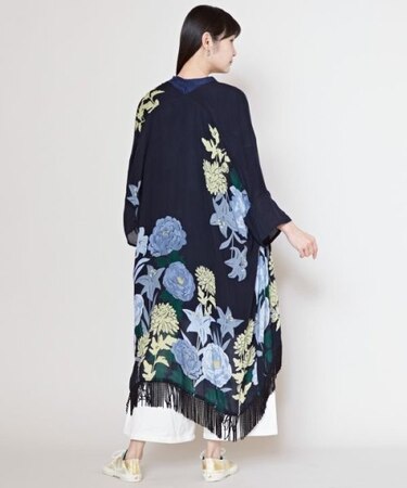 【カヤ】【UVカット加工】花錦羽織