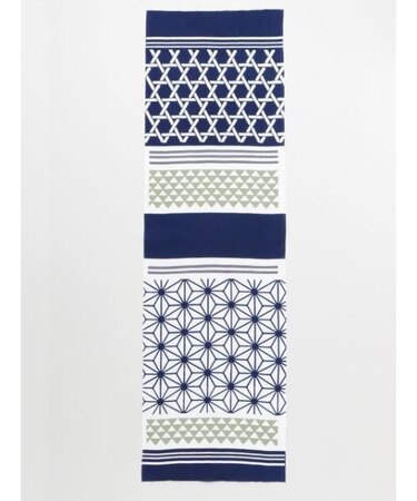 【カヤ】【長尺】麻の葉手拭