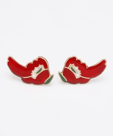 【カヤ】花紋ピアス