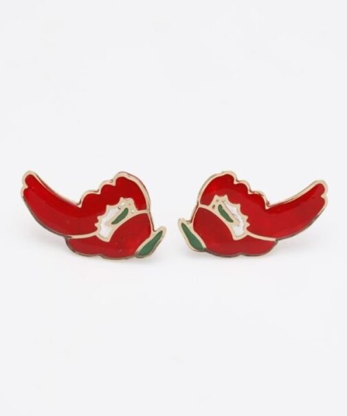 【カヤ】花紋ピアス