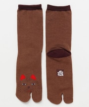 【カヤ】福猫茶足袋(23-25cm)