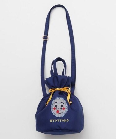 【カヤ】交差縫い巾着ショルダー