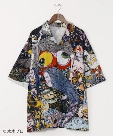 【カヤ】アロハシャツ（Lサイズ）《水木しげる》