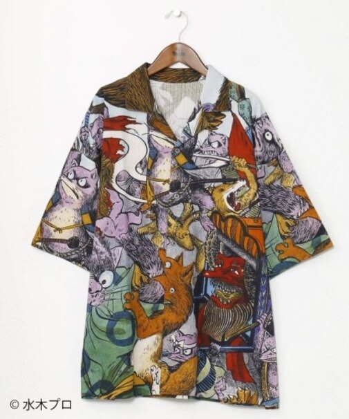 【カヤ】アロハシャツ（Lサイズ）《水木しげる》