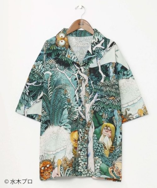 【カヤ】アロハシャツ（Lサイズ）《水木しげる》