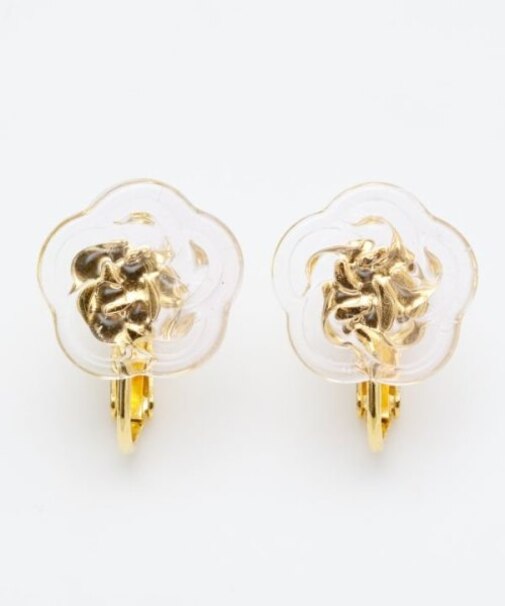 【カヤ】結びガラス守りイヤリング