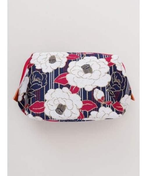 【カヤ】縞椿四角ポーチ