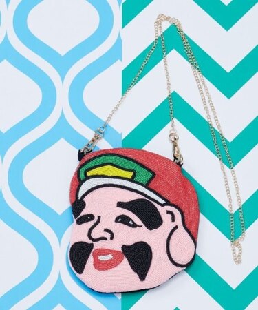 【カヤ】お面ビーズショルダーバッグ