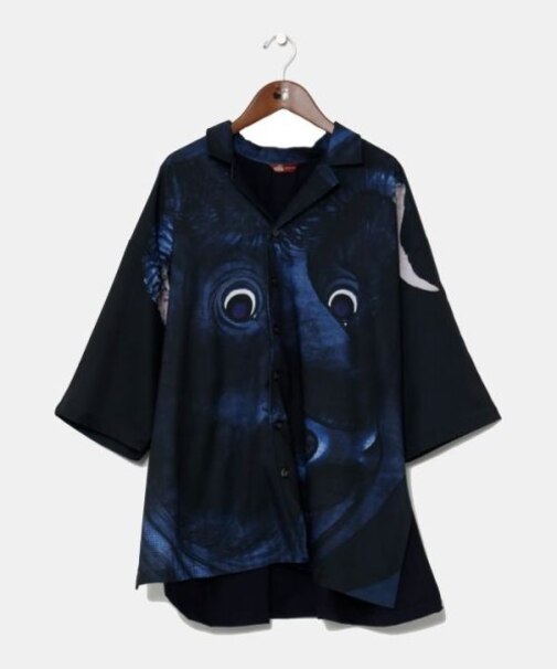 【カヤ】獣面相メンズシャツ