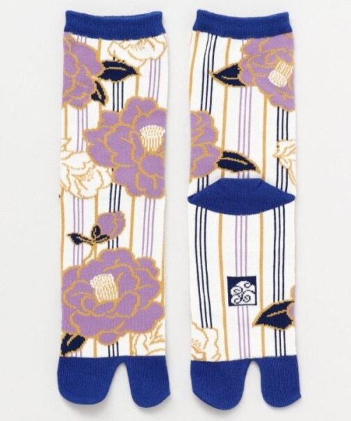 【カヤ】縞椿足袋（23-25cm）