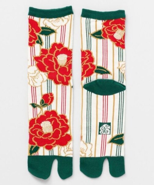 【カヤ】縞椿足袋（23-25cm）