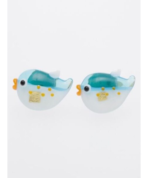 【カヤ】ガラス守りピアス