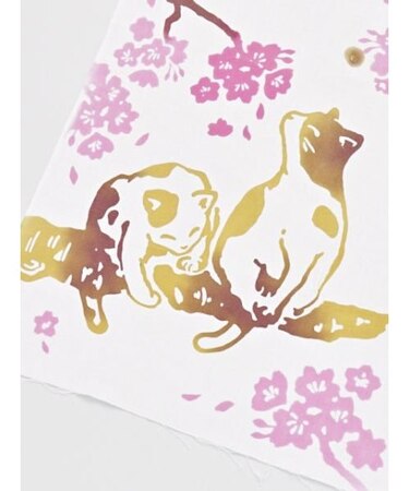 【カヤ】桜猫手拭