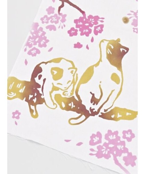 【カヤ】桜猫手拭