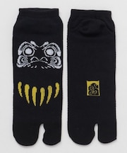 【カヤ】鹿の子足袋型くつ下 だるま(25-28cm)