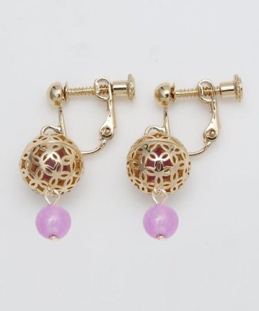 【カヤ】透かし玉イヤリング