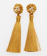 【カヤ】菊とタッセルピアス