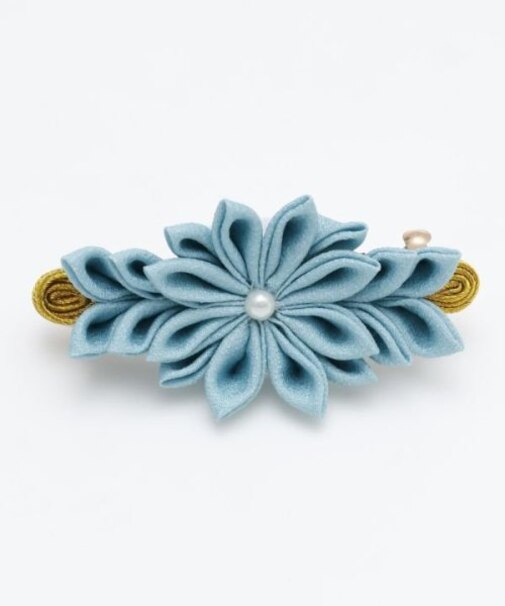 【カヤ】花平つまみバレッタ