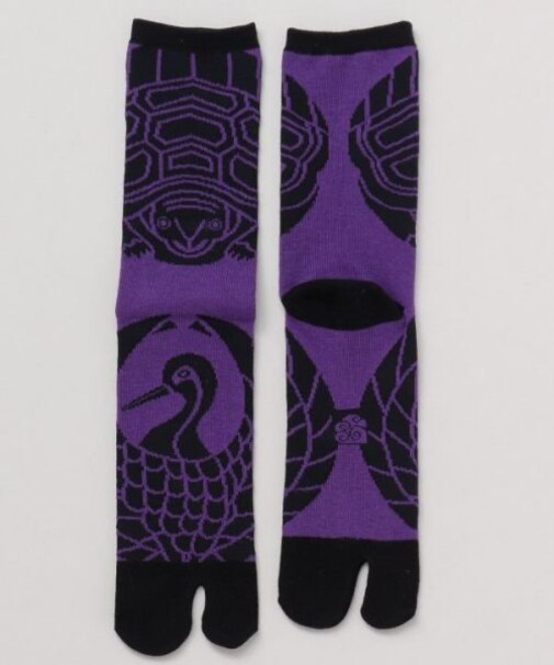 【カヤ】鶴亀家紋足袋（25-28cm）