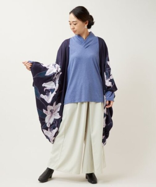 【カヤ】【UVカット加工】百合薫振袖羽織