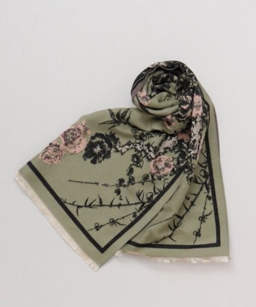 【カヤ】花綴りストール