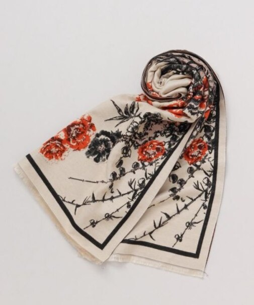 【カヤ】花綴りストール