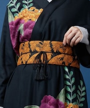 【カヤ】花影ふくれ織り帯ベルト