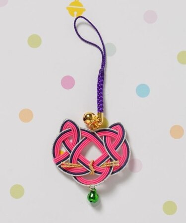 【カヤ】水引猫ストラップ