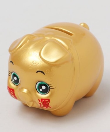 【カヤ】金の豚の貯金箱 小