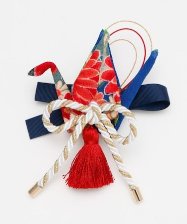 【カヤ】折鶴祝いヘアクリップ