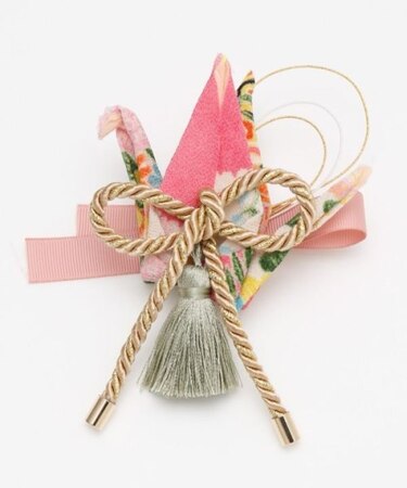 【カヤ】折鶴祝いヘアクリップ